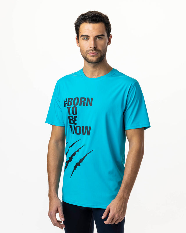 Camiseta de pádel turquesa WOW Born para hombre