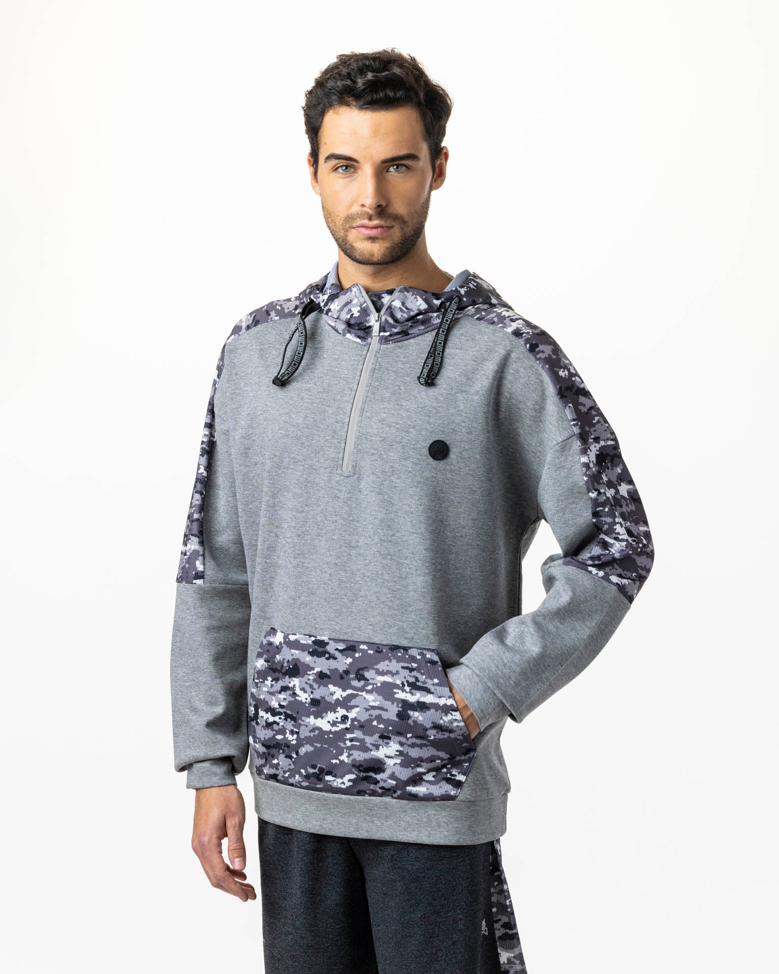 Sudadera de padel gris WOW Savage para hombre Wolf On Wings WOLF ON WINGS